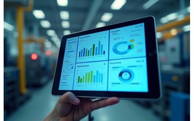 スマートファクトリーのIoTセンサーとデジタルダッシュボード